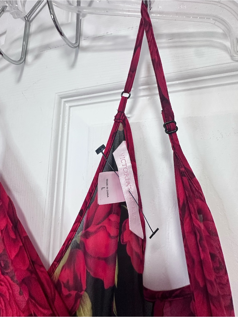 Rare Vintage  2002 Victoria's Secret Red Floral Slip Dress - Picture 4 of 6